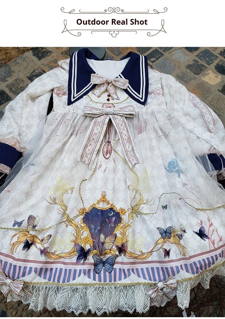 OCELOT~Classic Lolita OP Sailor Collar Elegant Lolita Dress
