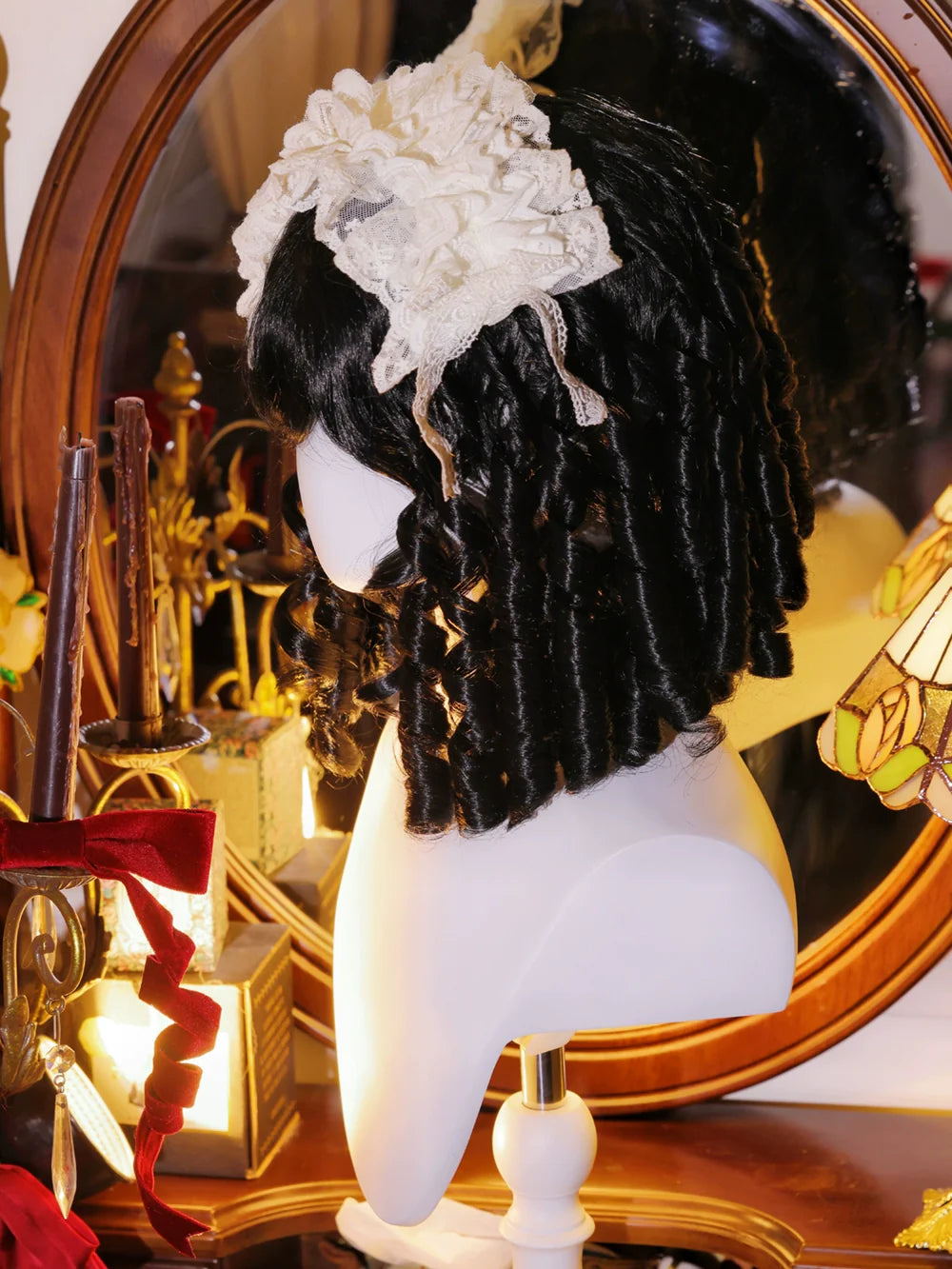 Mabuxi~33CM Sparkling Lolita Wig Roman Curls Gorgeous Court Wig