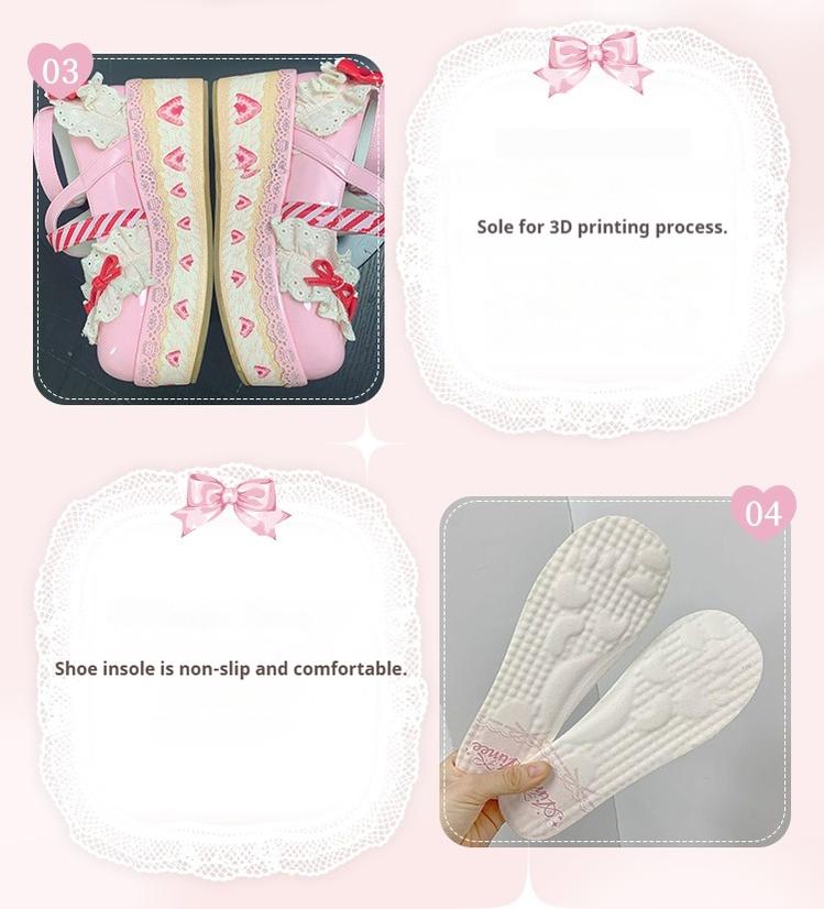 Aimee~Strawberry~Sweet Lolita High Platform Shoes Kawaii Lolita Shoes