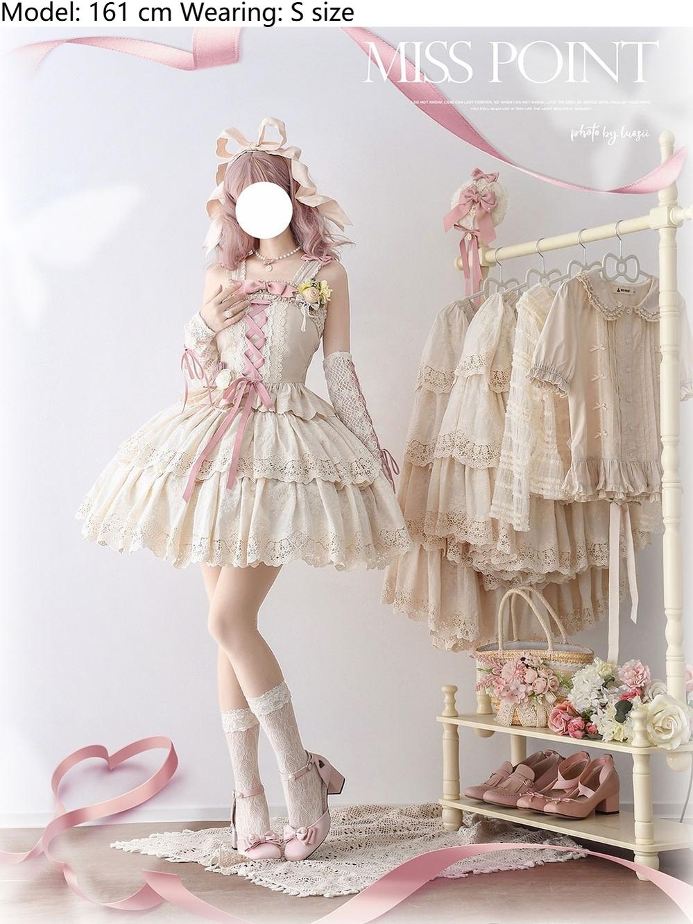 Miss Point~Forest Waltz~Classic Lolita Tiered Skirt Multi-layer Embroidered SK