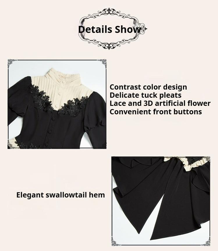 With PUJI~Night Feast~Gothic Lolita Suit Ouji Lolita Tailcoat Tiered Skirt Shorts