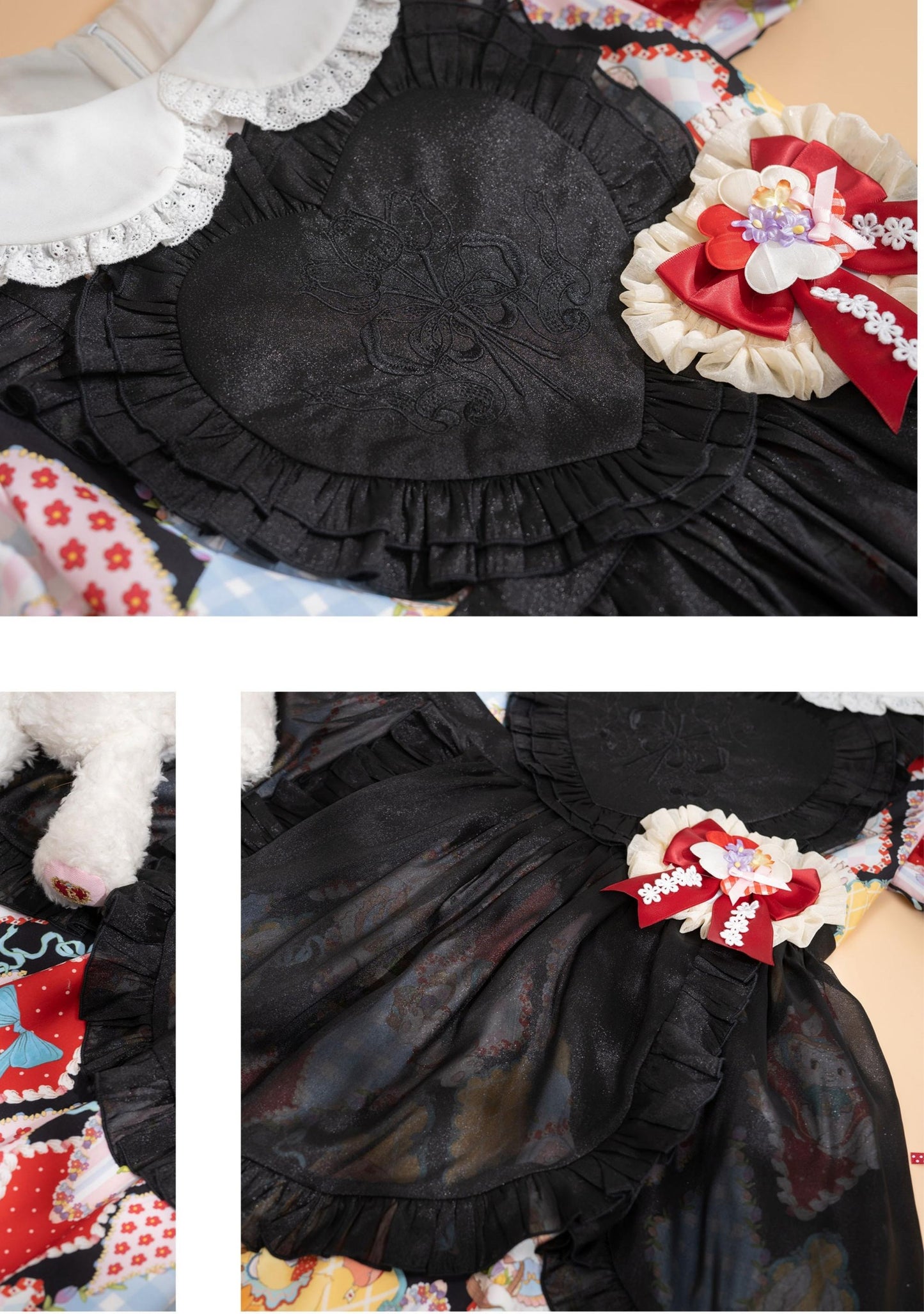Southern Cross~Showa Kaleidoscope~Sweet Lolita OP SK and JSK with Rabbit Print