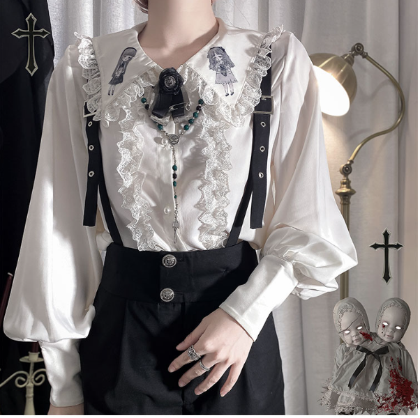 CastleToo~Corroding the Heart~Kodona Fashion Brolita Ouji Prince Shirt Suspenders