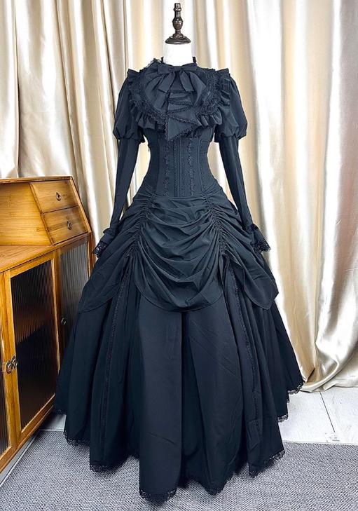 The Original Witch~Witch Returns~Gothic Lolita SK Set Fishbone Lace Corset Skirt Shirt