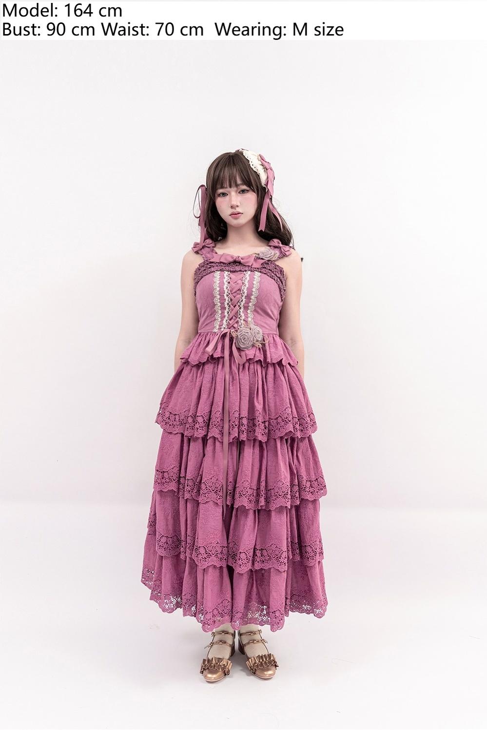 Miss Point~Forest Waltz~Classic Lolita Tiered Skirt Multi-layer Embroidered SK