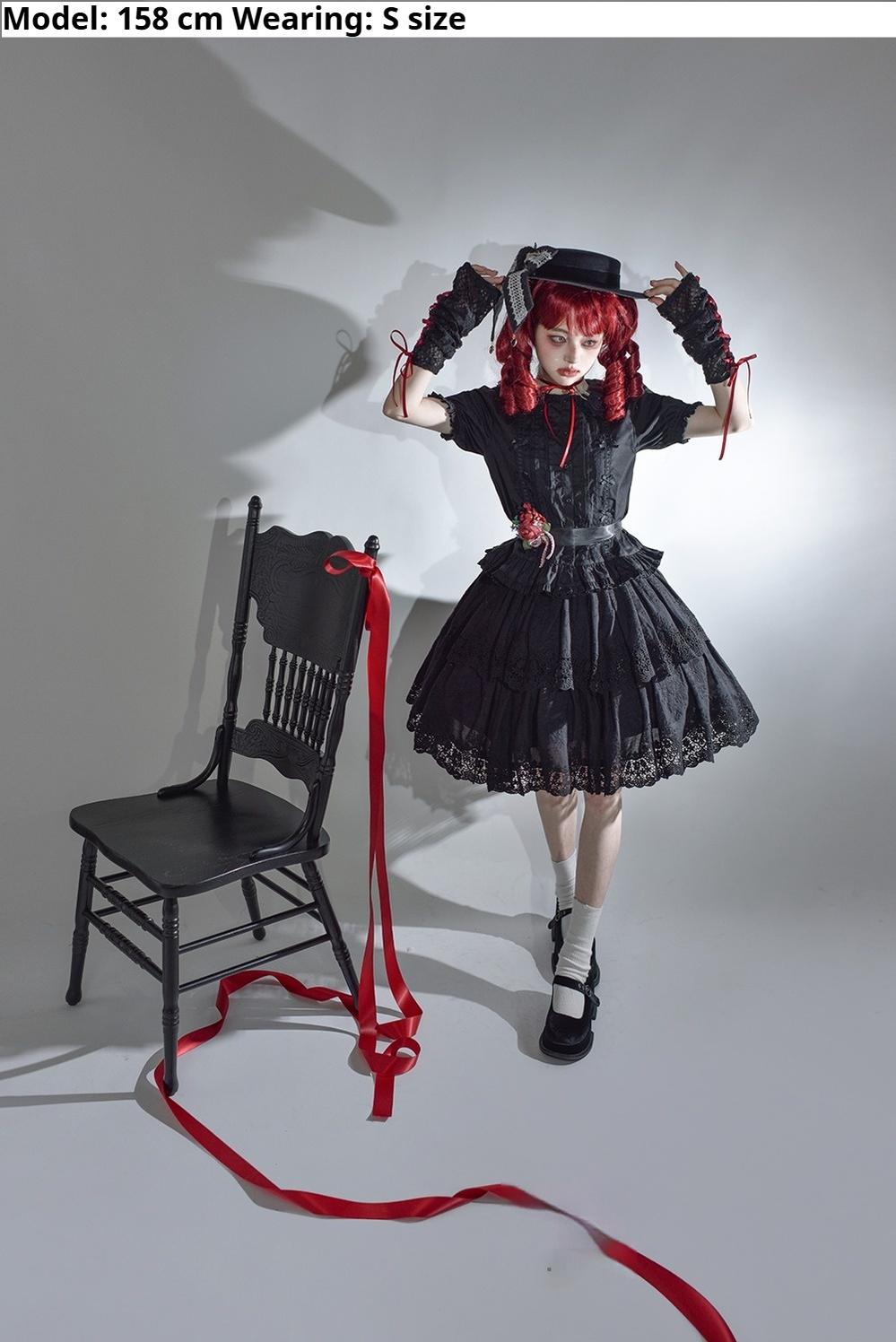 Miss Point~Forest Waltz~Classic Lolita Tiered Skirt Multi-layer Embroidered SK