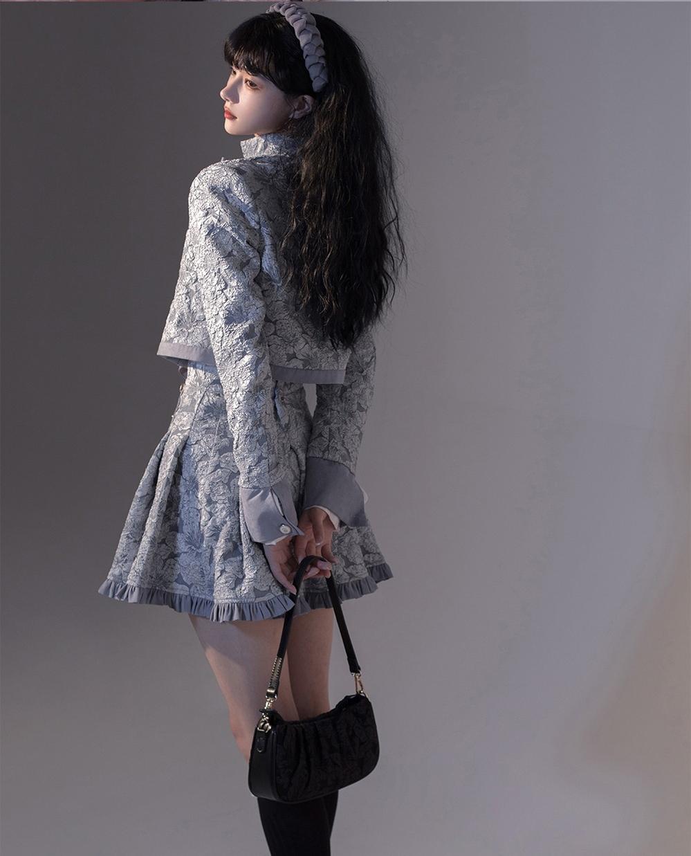 ZJstory~Gilded Age~Vintage Lolita Vest Suit Oil Painting Style Skirt Coat