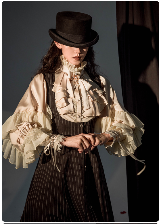 (Buyforme)ZJstory~Dragon Bone Cemetery~Gothic Lolita Shirt Long Sleeve Blouse