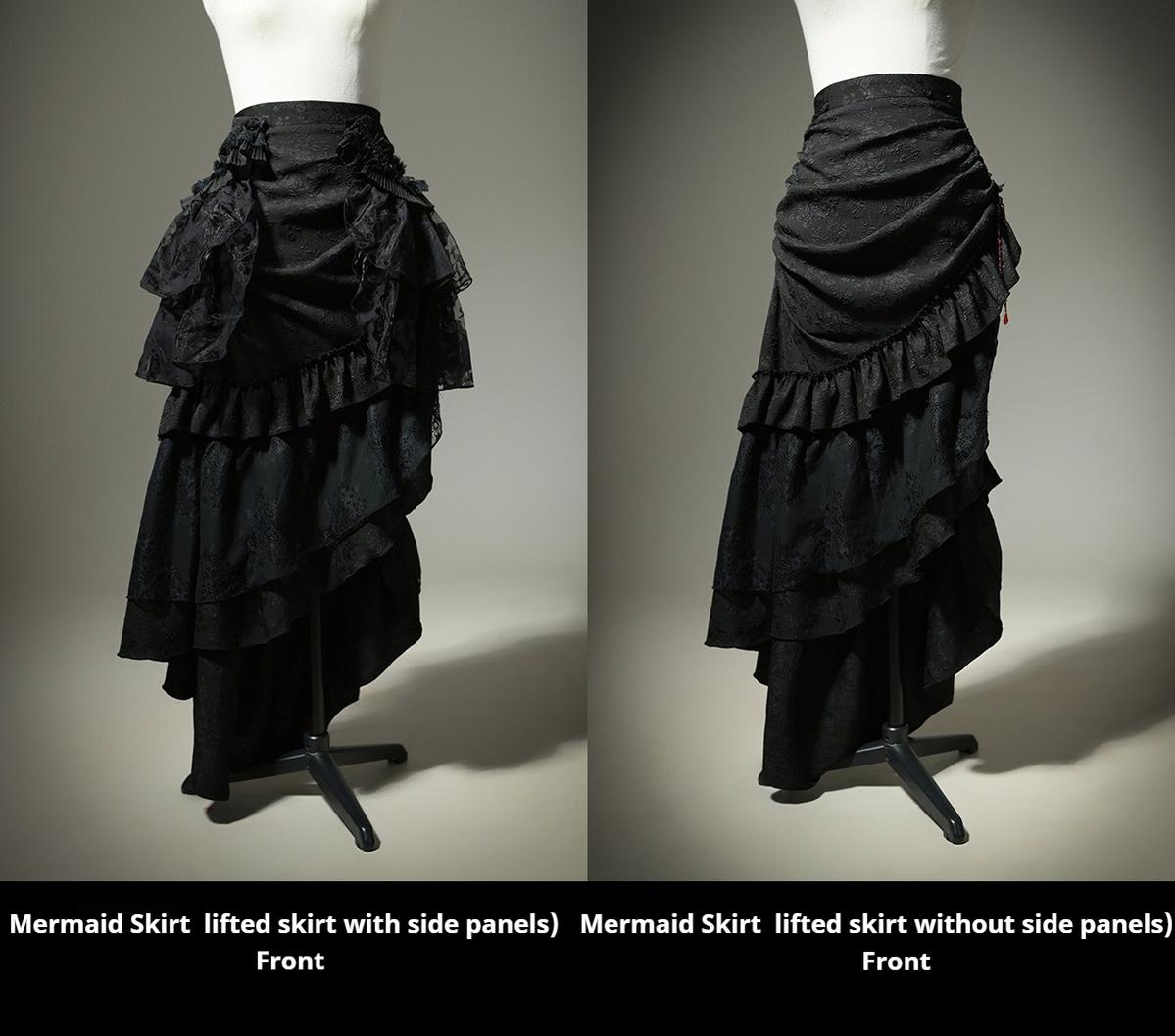 Lingxi Lolita~Lord of the Night~Gothic Lolita Skirt Suit Mermaid Skirt and Fishbone Bodice