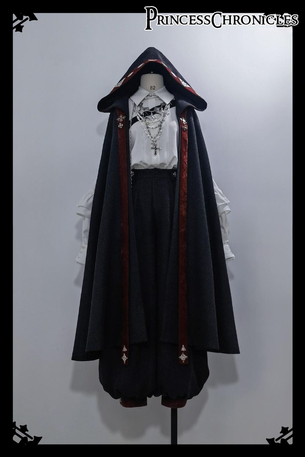 Princess Chronicles~Divine Covenant~Retro Ouji Lolita Pants Suit Male Lolita Long Cape