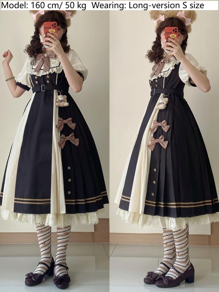 Letters from Unknown Star~Chocolate Workshop~Elegant Lolita OP Daily Short Sleeve Dress