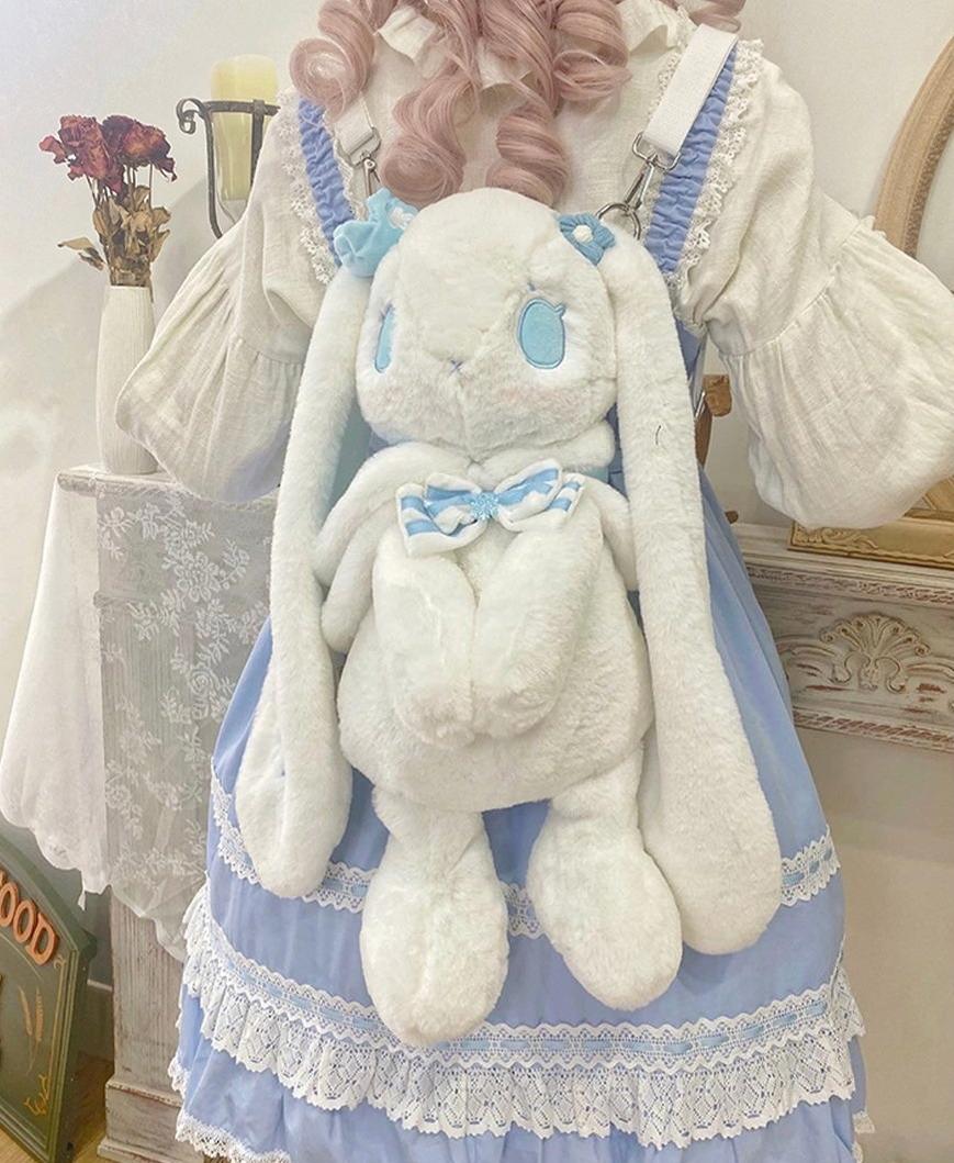 RosyDream~Kawaii Lolita Bunny Doll Bag Plush Doll with a Skeleton