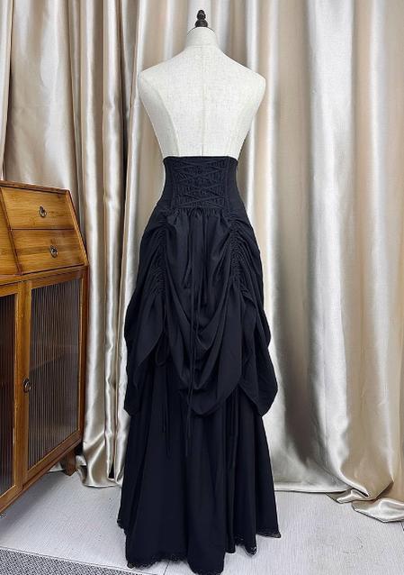 The Original Witch~Witch Returns~Gothic Lolita SK Set Fishbone Lace Corset Skirt Shirt