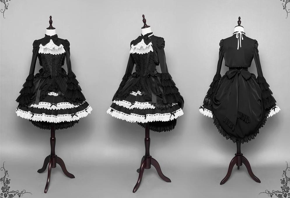 LeMiroir~Saint~Gothic Lolita Bolero Skirt Mermaid Dress Corset