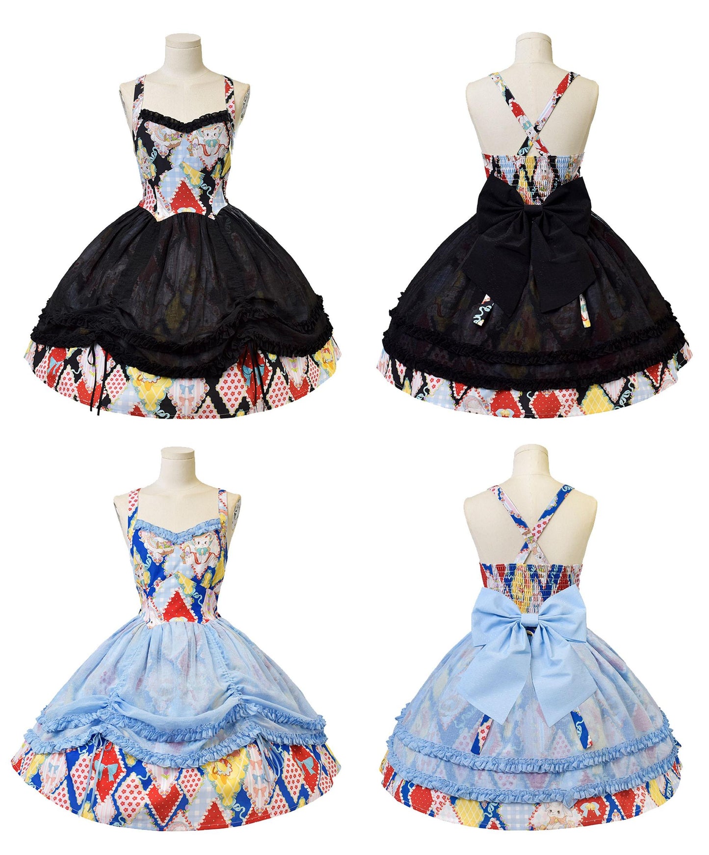 Southern Cross~Showa Kaleidoscope~Sweet Lolita OP SK and JSK with Rabbit Print