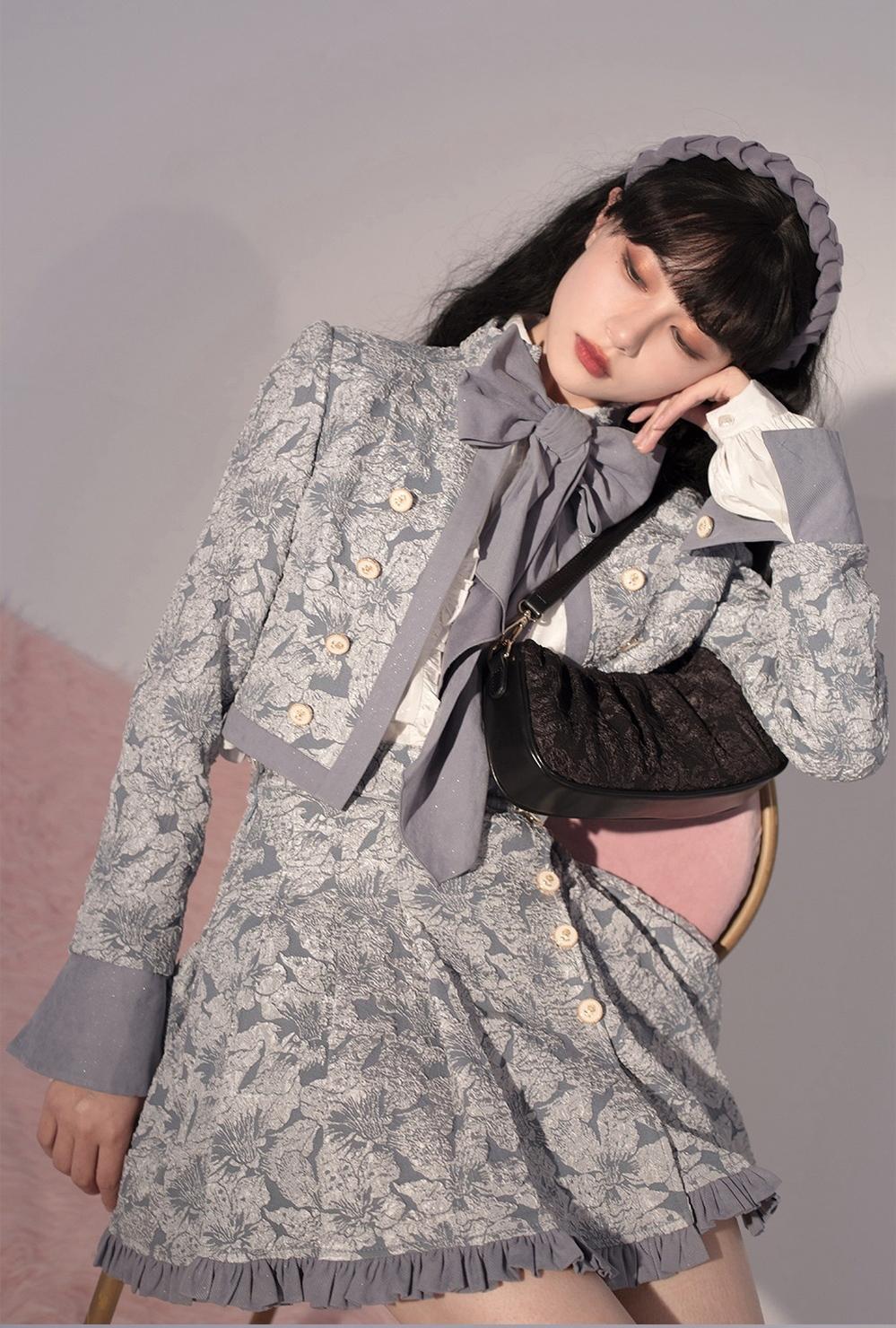 ZJstory~Gilded Age~Vintage Lolita Vest Suit Oil Painting Style Skirt Coat
