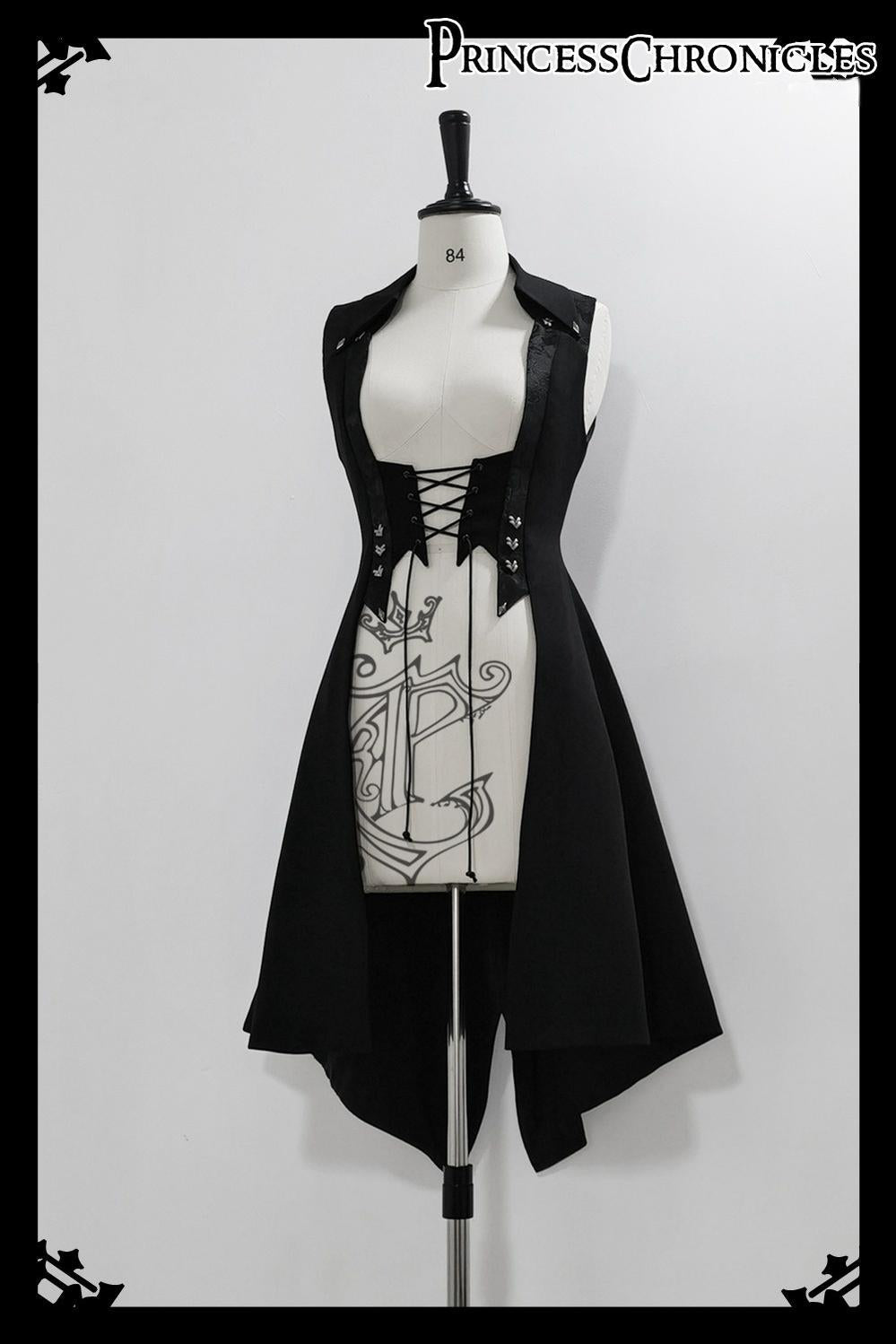 Princess Chronicles~Red and Black 4.0~Ouji Lolita Shorts Outfit Long Vest Prince Blouse