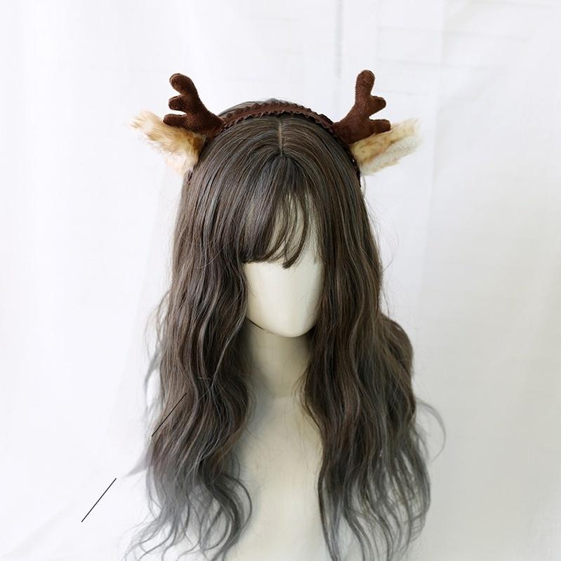 Xiaogui~Christmas Sweet Red Lolita KC Cute Elk Antlers Headwear