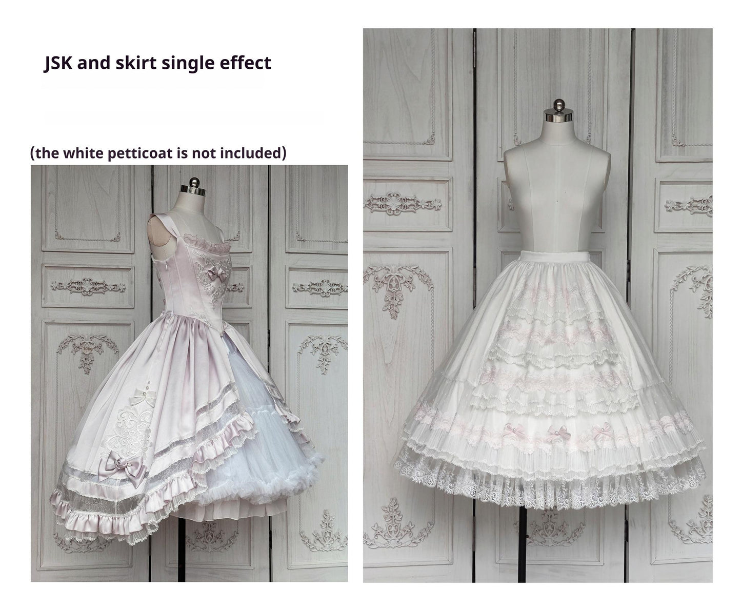 Garden Cat~Rose Promise~Classic Lolita JSK Embroidery Jumper Dress Built-in Fishbone