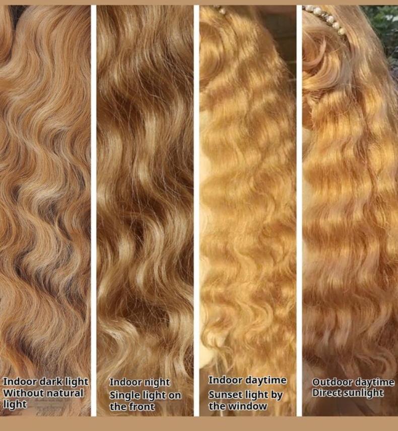 Mabuxi~Princess Diary~Golden Brown Lolita Wig Sheep Curls Long Romantic Wig