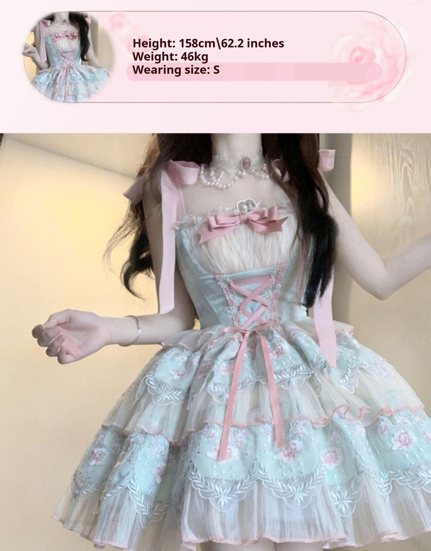 Sakurahime~Sweet Lolita JSK Princess Lolita Dress and Lovely Accessory