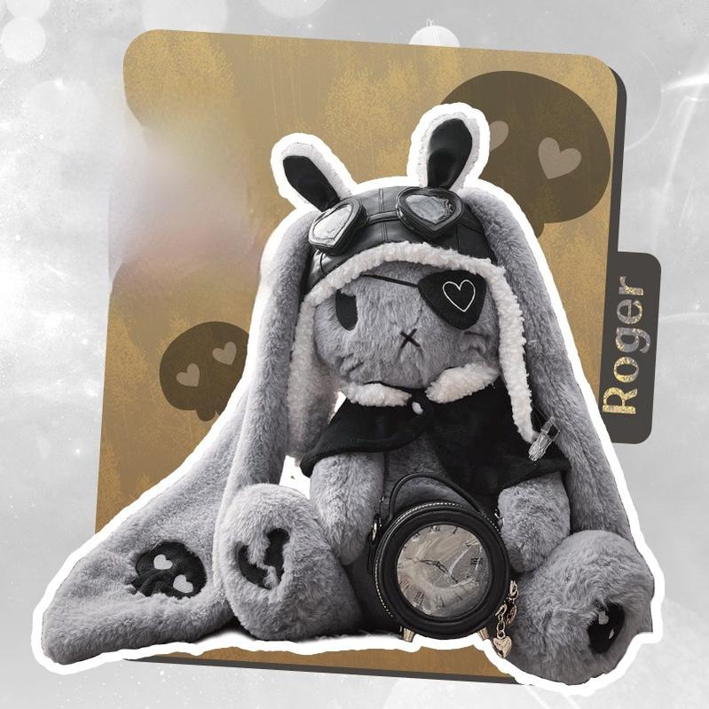 RosyDream~Kawaii Lolita Bunny Doll Bag Plush Doll with a Skeleton