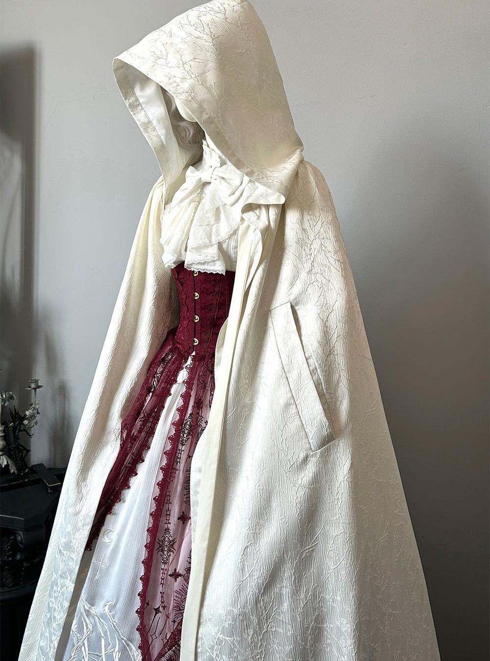 ZJstory~Gothic Lolita Cape Long-sleeved Shawl with Detachable Hood