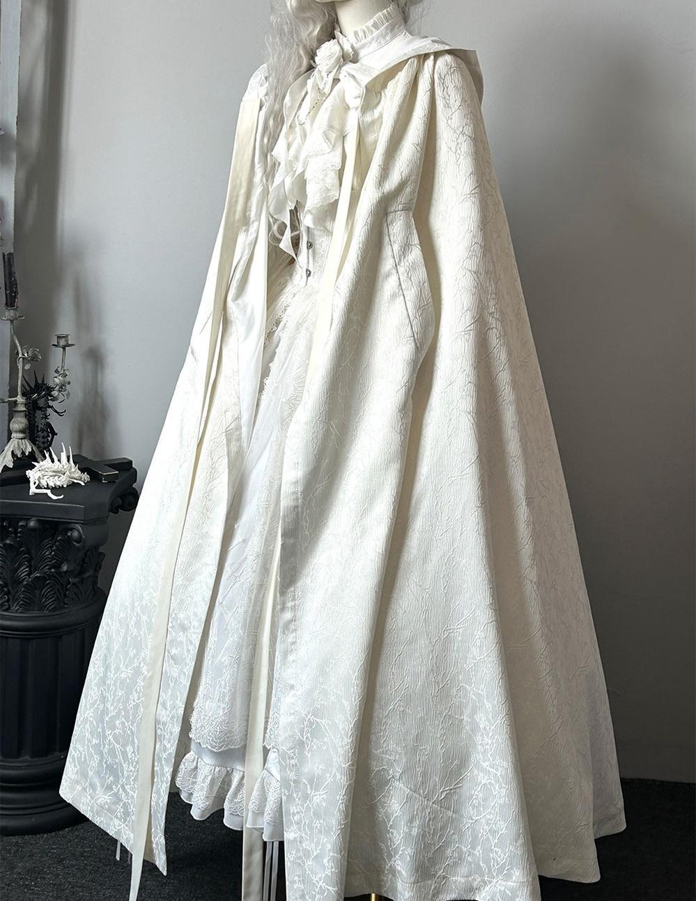 ZJstory~Gothic Lolita Cape Long-sleeved Shawl with Detachable Hood