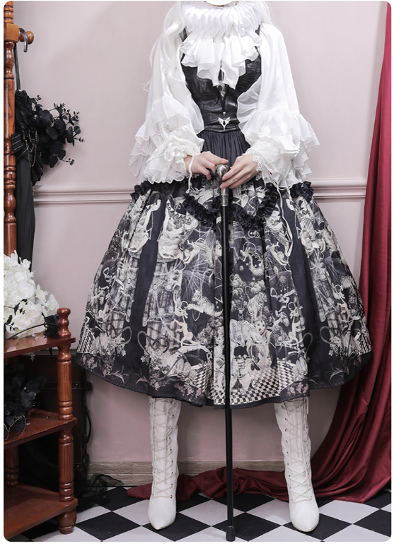 (Buyforme)ZJstory~Dragon Bone Cemetery~Gothic Lolita Shirt Long Sleeve Blouse
