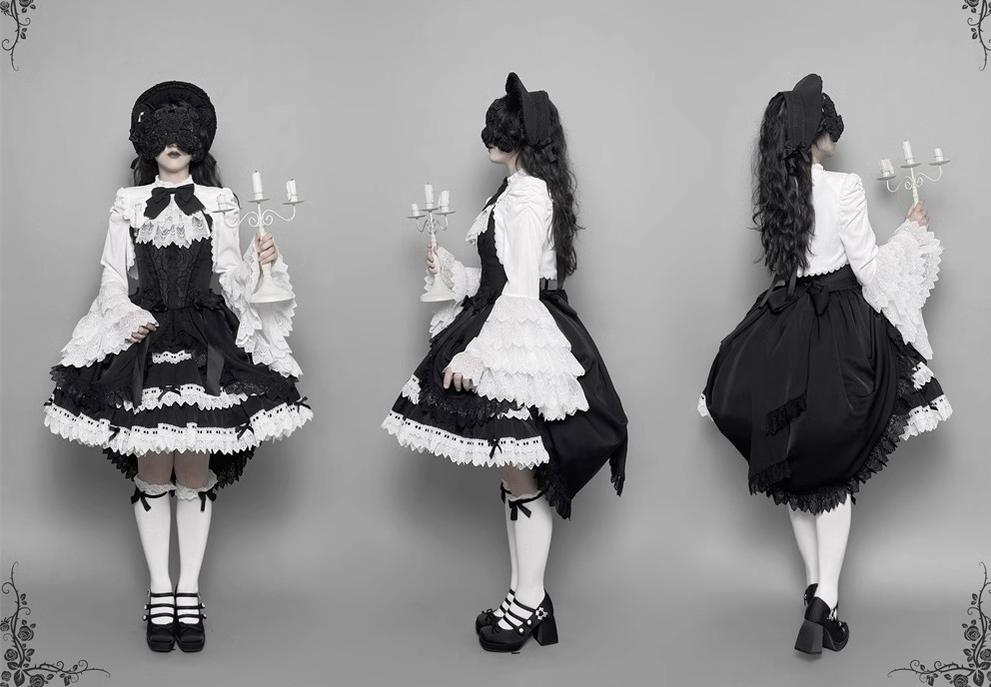 LeMiroir~Saint~Gothic Lolita Bolero Skirt Mermaid Dress Corset