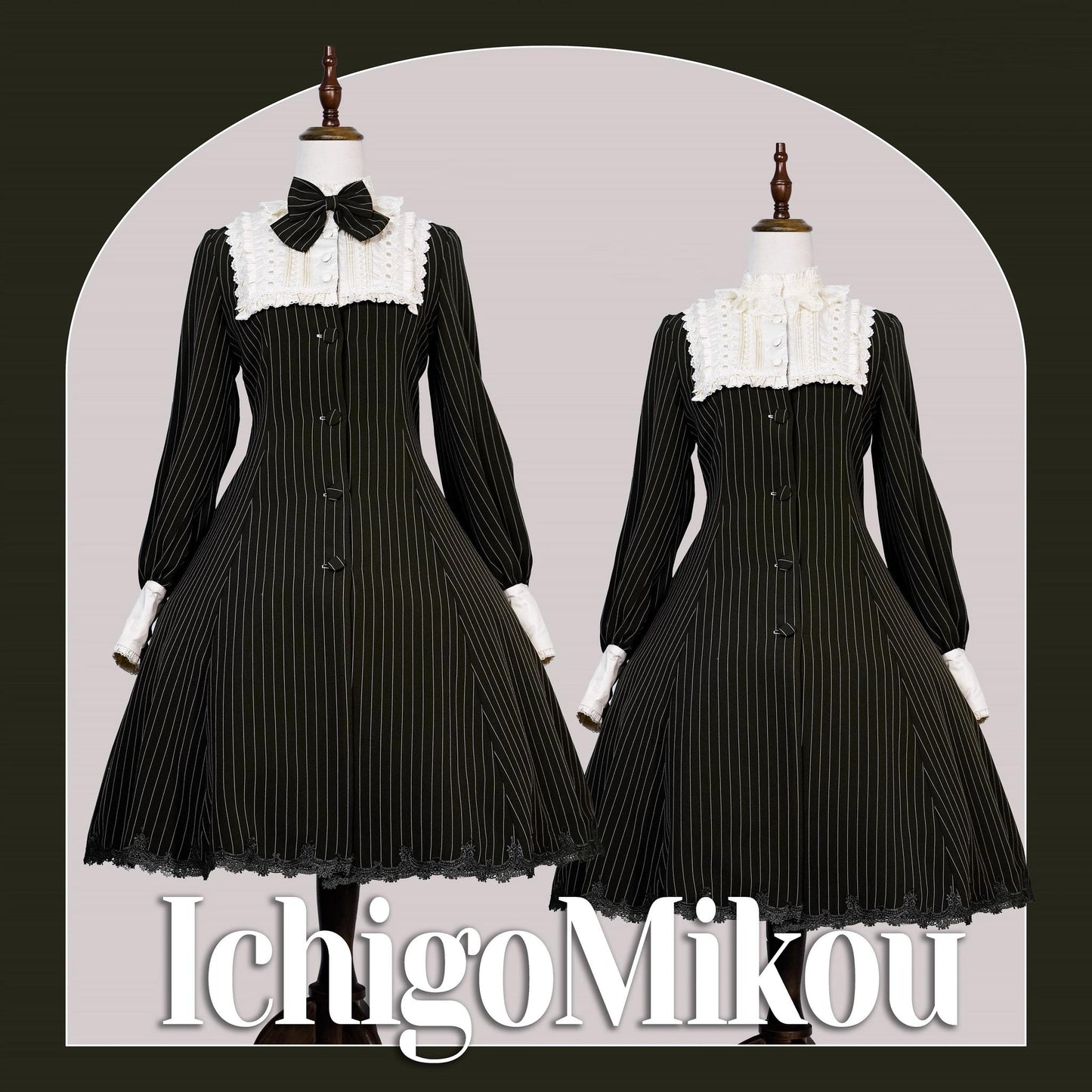 Strawberry Witch~Daily Lolita Coat Sherlock Style Lolita Coat Striped OP