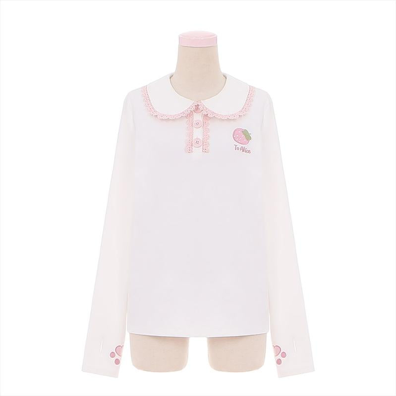 To Alice~Sweet Lolita Strap Shorts Strawberry Rabbit Winter Lolita Suit