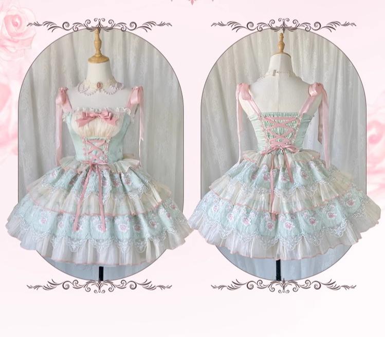 Sakurahime~Sweet Lolita JSK Princess Lolita Dress and Lovely Accessory