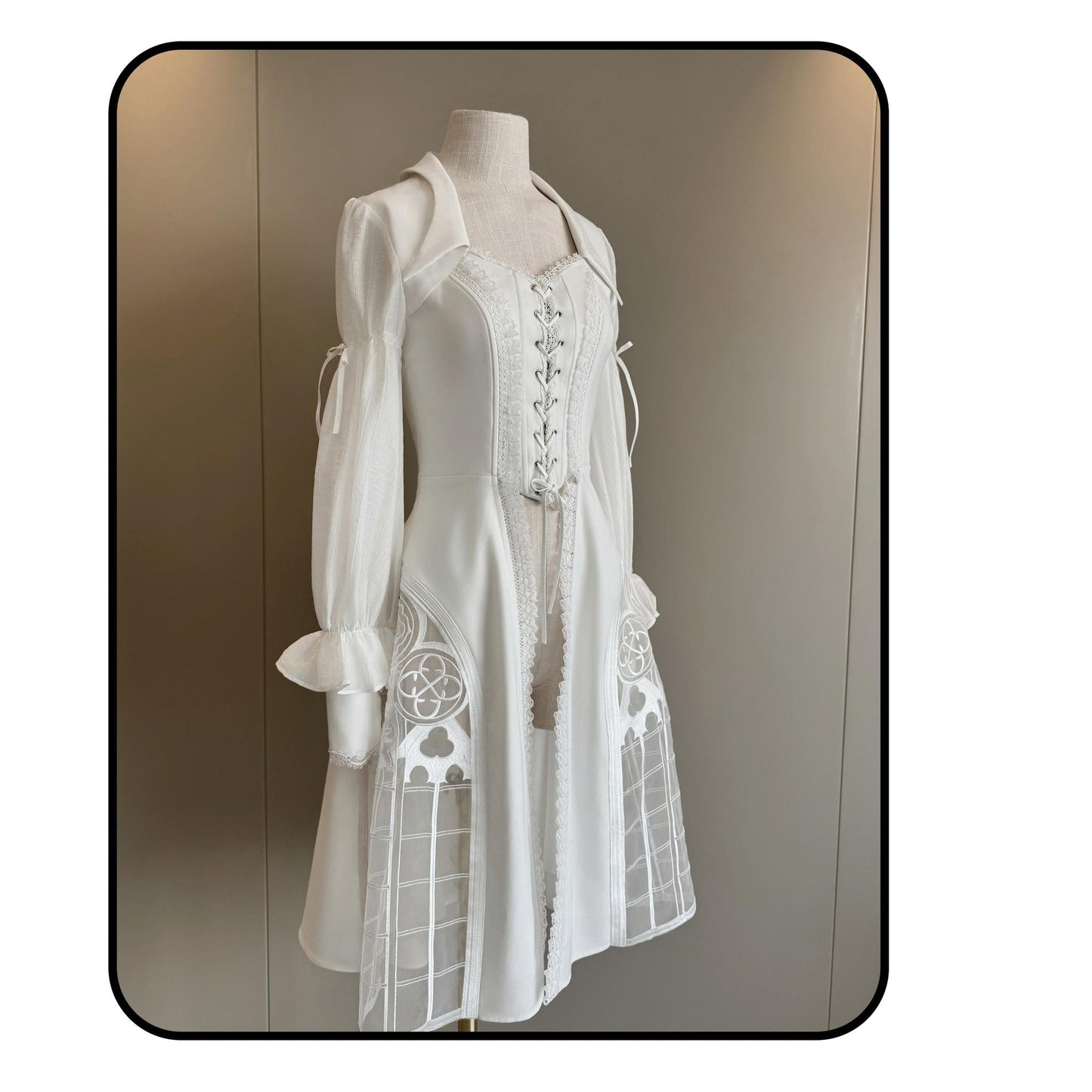 Susin Lolita~Night Traveler~Gothic Lolita Skirt Outfit Long Coat Shirt and Bustier Set