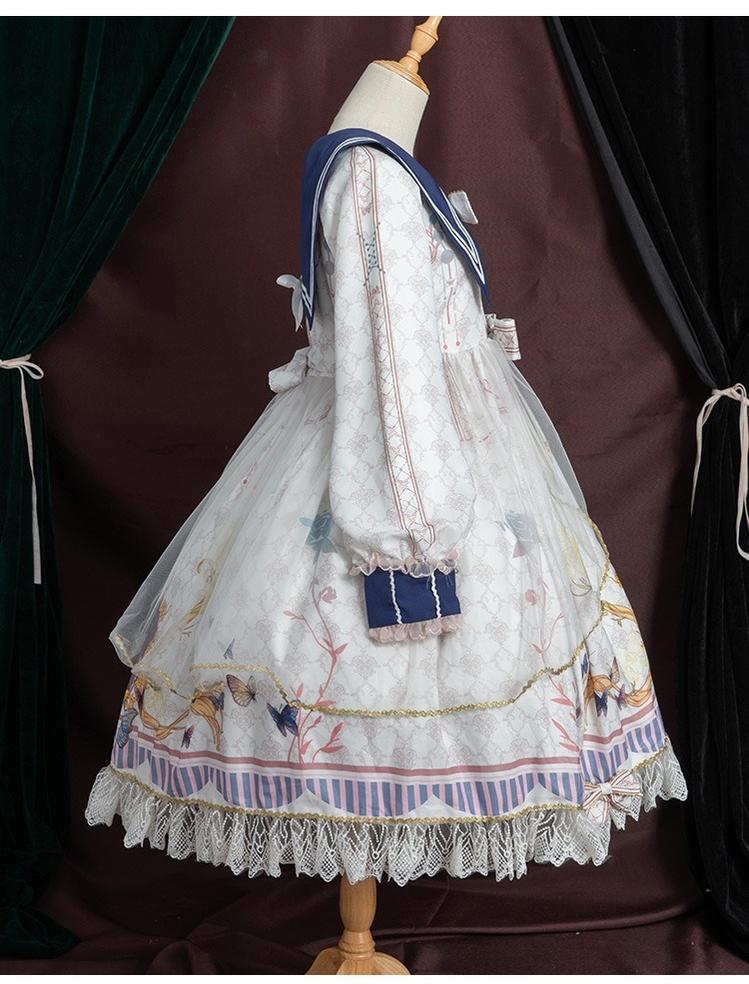OCELOT~Classic Lolita OP Sailor Collar Elegant Lolita Dress