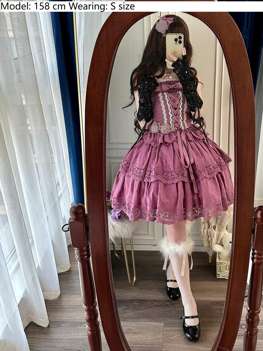 Miss Point~Forest Waltz~Classic Lolita Tiered Skirt Multi-layer Embroidered SK