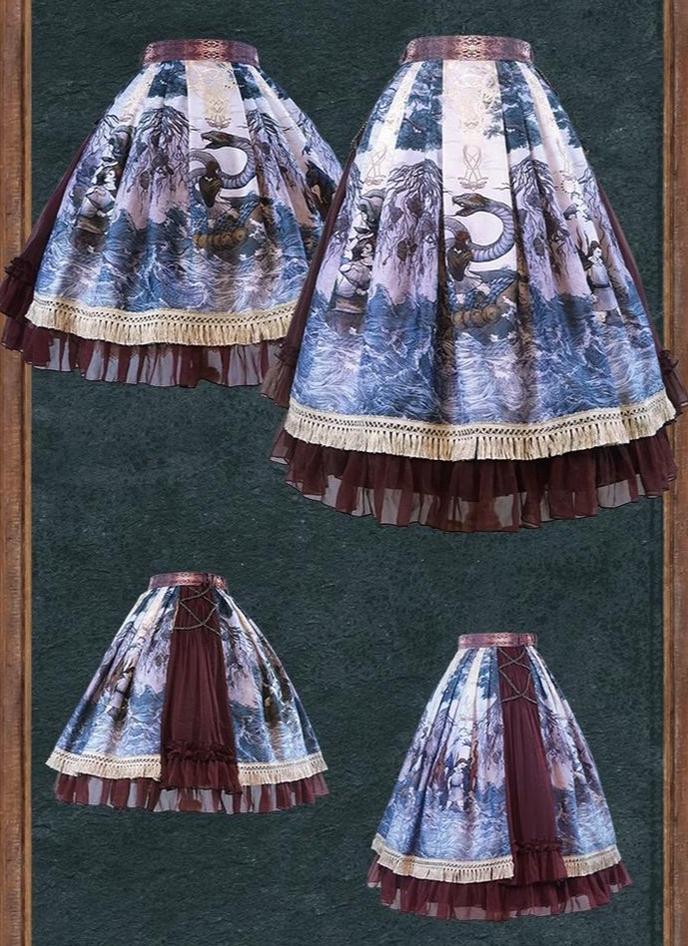 (BFM)FunCcino~Ragnarok~Nordic Style Loki Lolita JSK SK Dress