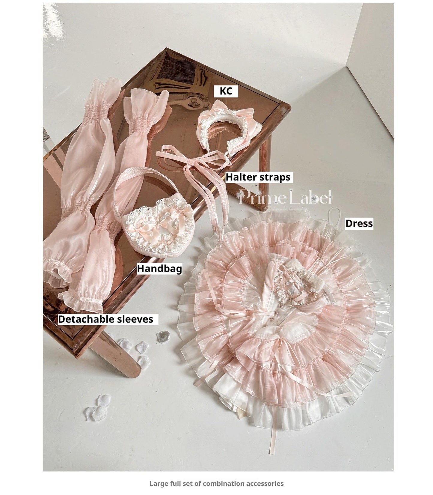 POSHEPOSE~Jewel Box · Button Cat Dream~Gorgeous Princess Lolita Dress Set with KC and Handbag