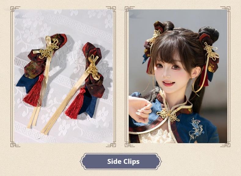 Urtto~Fengming Yaoshan~Winter Qi Lolita JSK Set with Chinese Style Cape and Bolero