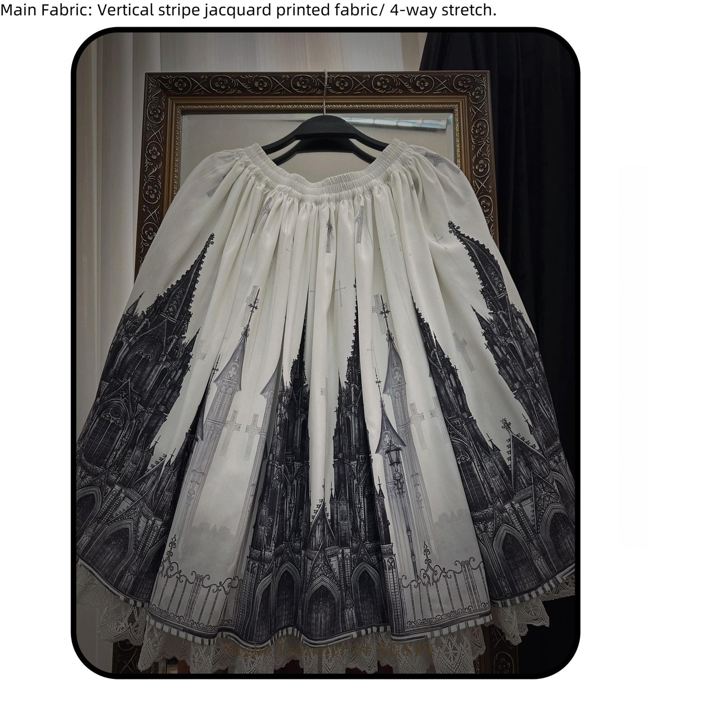 Susin Lolita~Night Traveler~Gothic Lolita Skirt Outfit Long Coat Shirt and Bustier Set