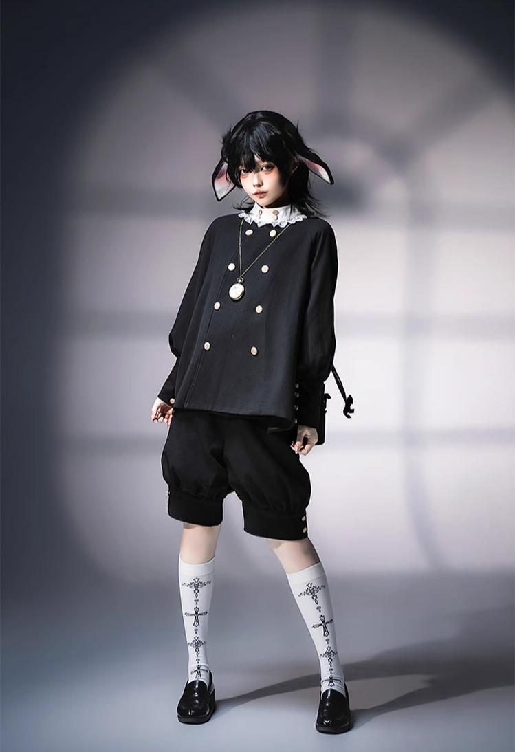 CastleToo~Timer Bunny~Ouji Lolita Shorts Suit Prince Cape and Shirt