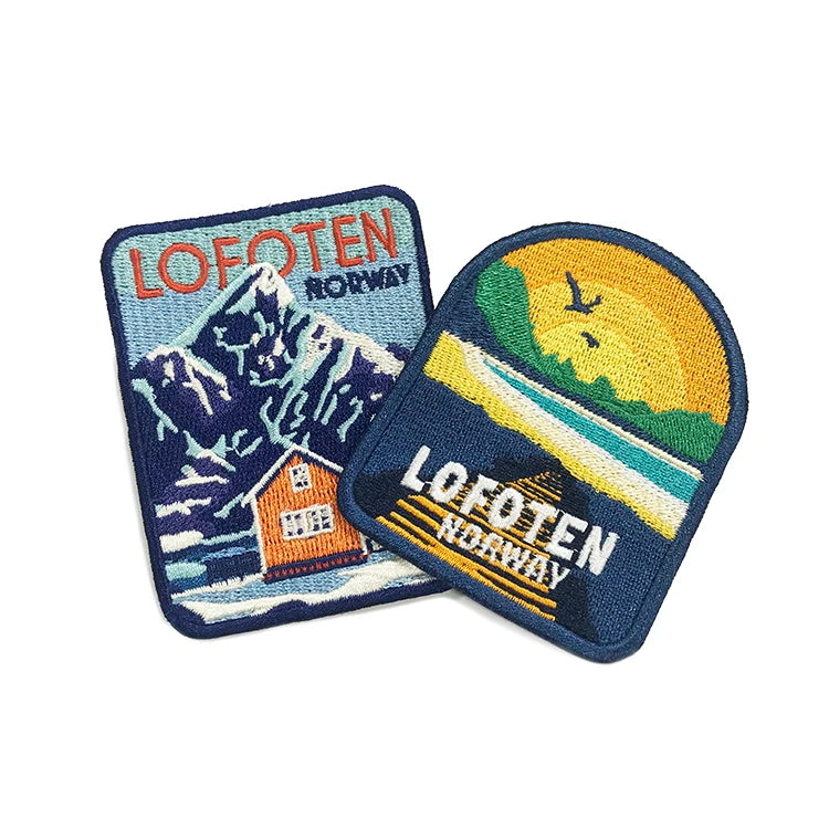 Custom  Iron on Backing Embroidery Patches Embroidered Patch for Caps