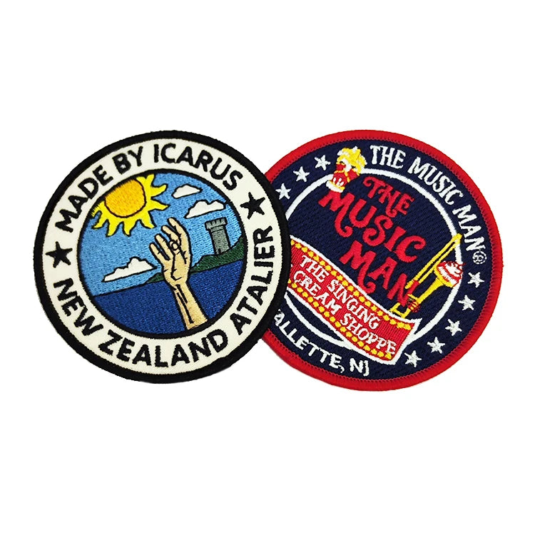 Custom  Iron on Backing Embroidery Patches Embroidered Patch for Caps