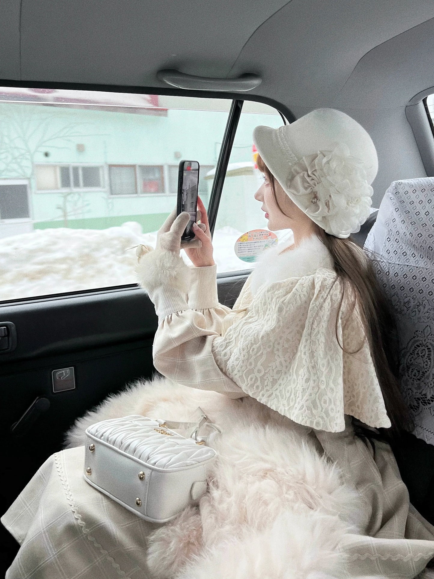 ZeeYe~Elegant Lolita Cape Fur Collar Lolita Cape Coat