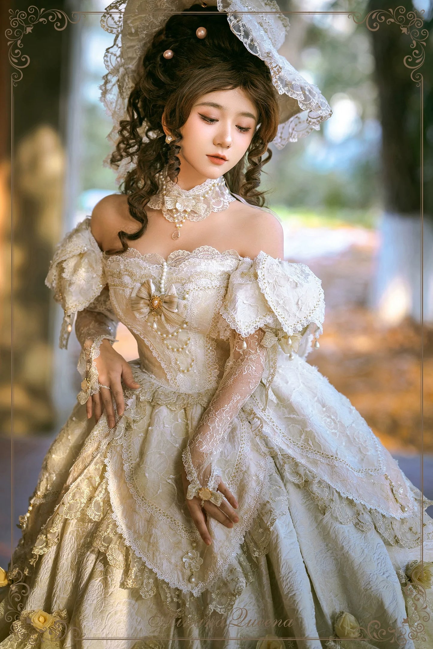 Hinana Queena~With Belle~Bridal Wedding Lolita OP Dress Available for Custom Size