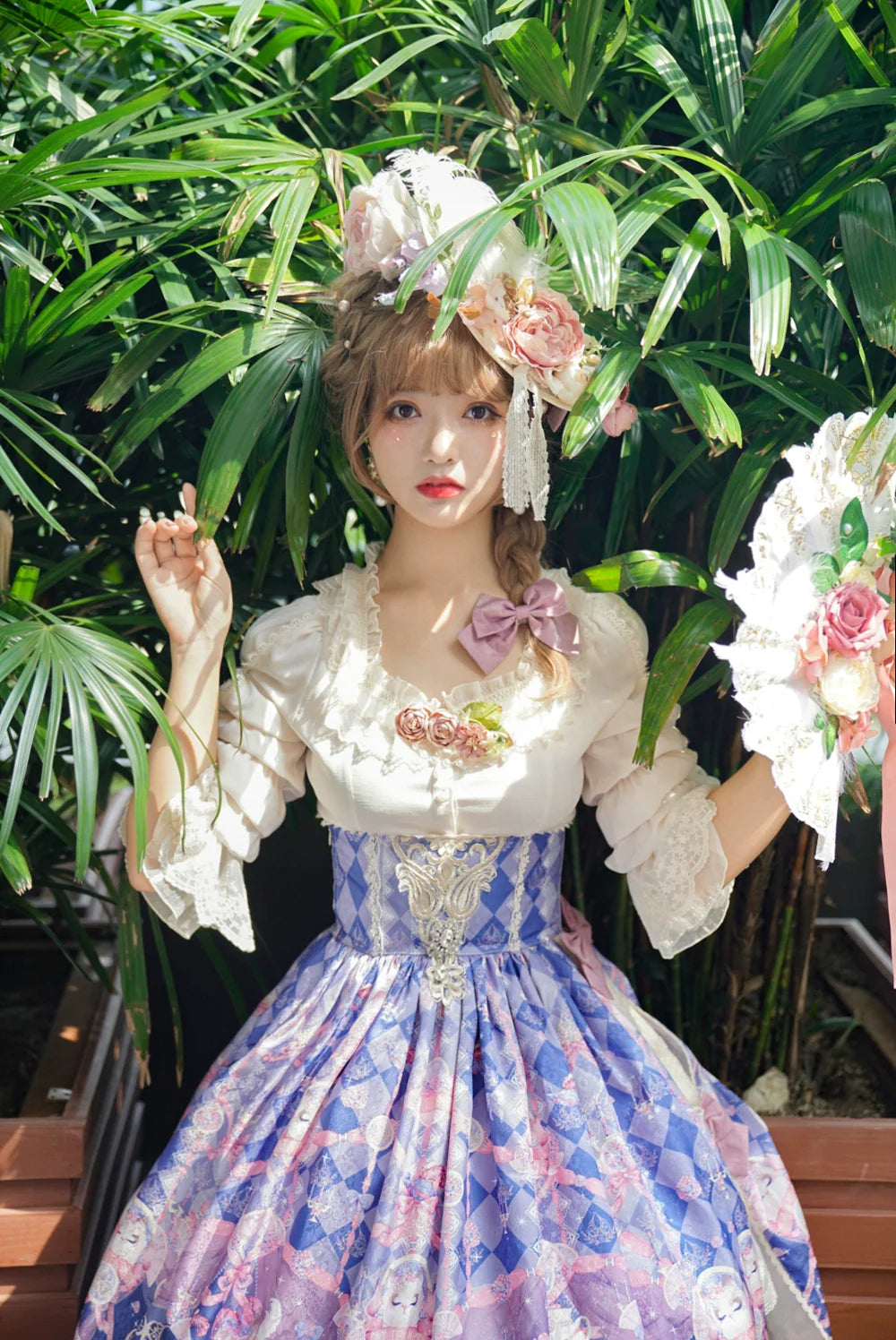 Miss Point~Elizabeth Meow~Classic Lolita Blouse Lotus Root Sleeve Lolita Shirt