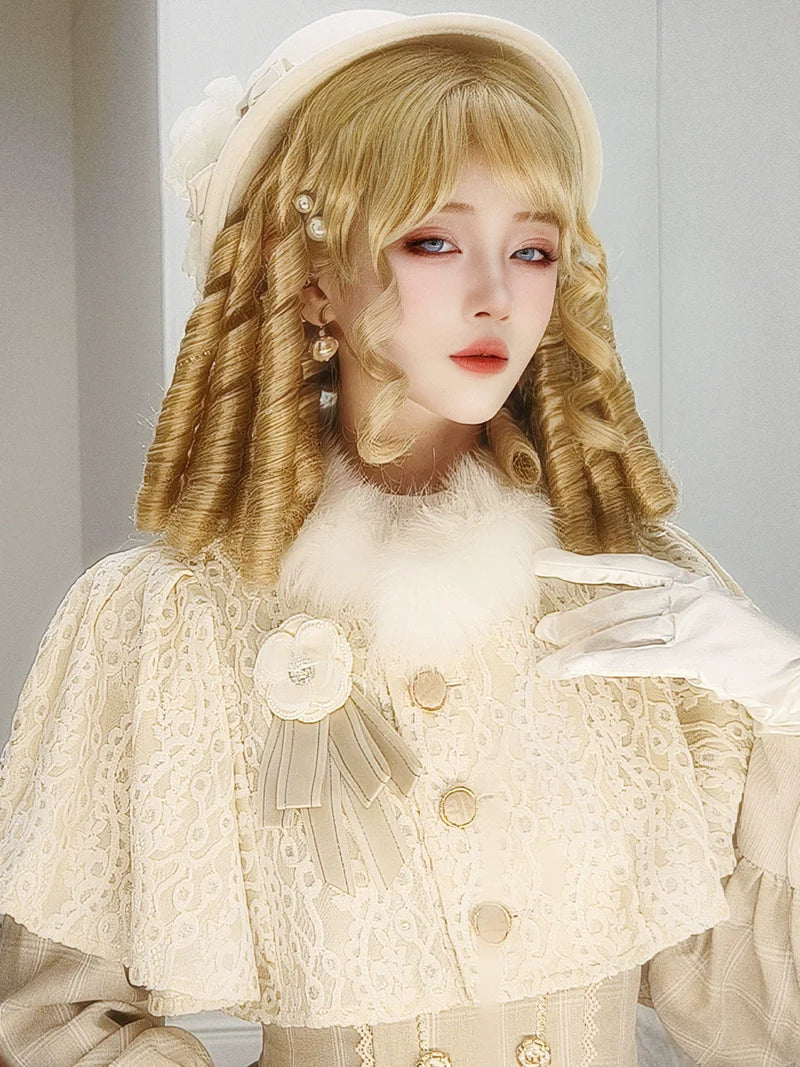 Mabuxi~33CM Sparkling Lolita Wig Roman Curls Gorgeous Court Wig