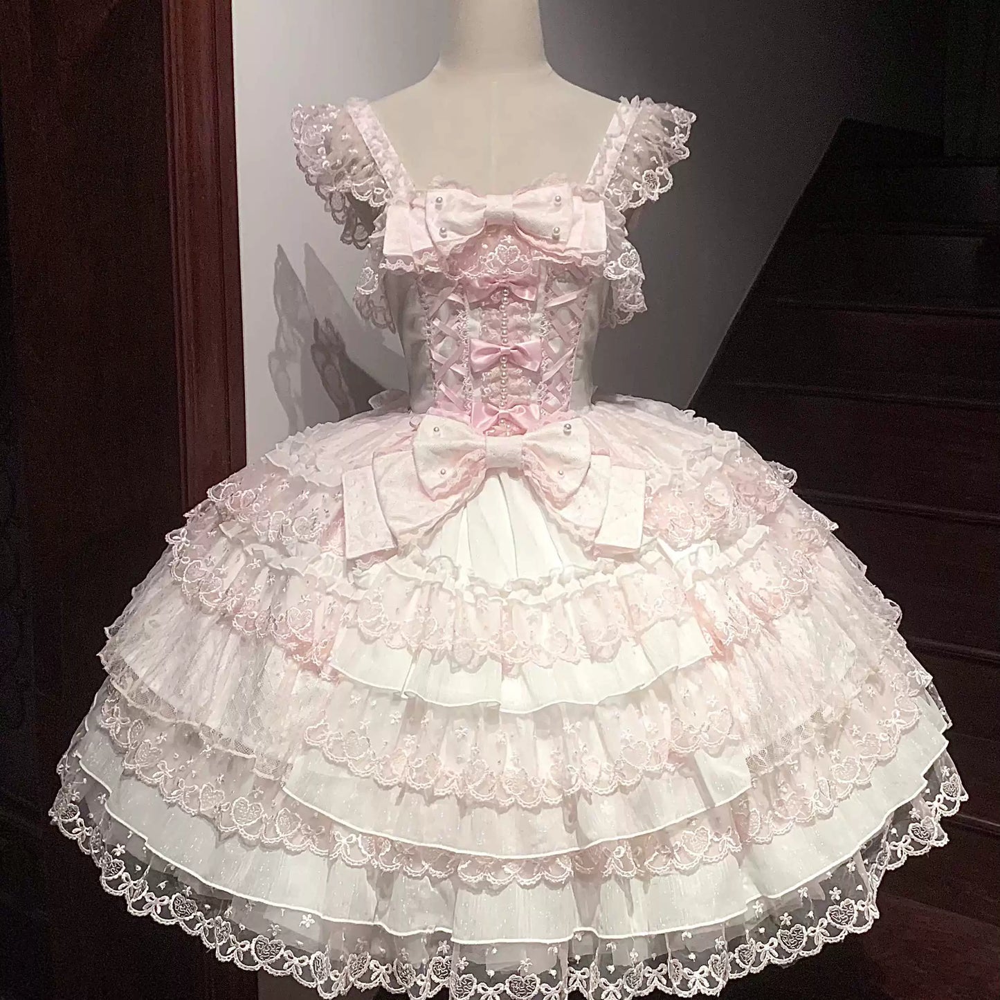 Sugar Girl~Love Overture~Sweet Lolita JSK Suit Tiered Ruffles Dress