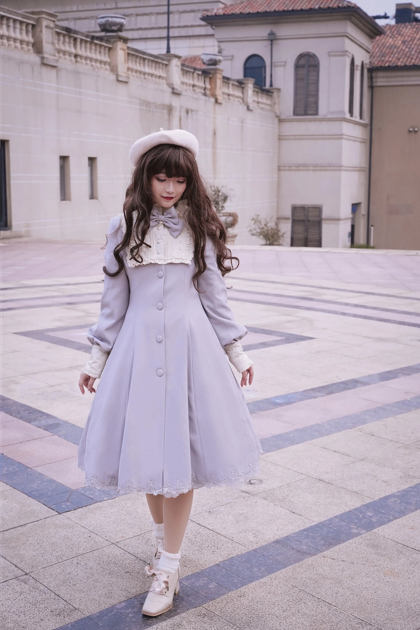 Strawberry Witch~Daily Lolita Coat Sherlock Style Lolita Coat Striped OP
