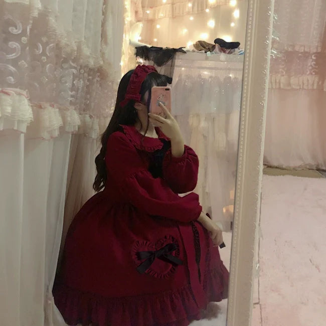 Dawn and Morning~Winter Lolita Coat Lovely Lolita Wool Coat Dress